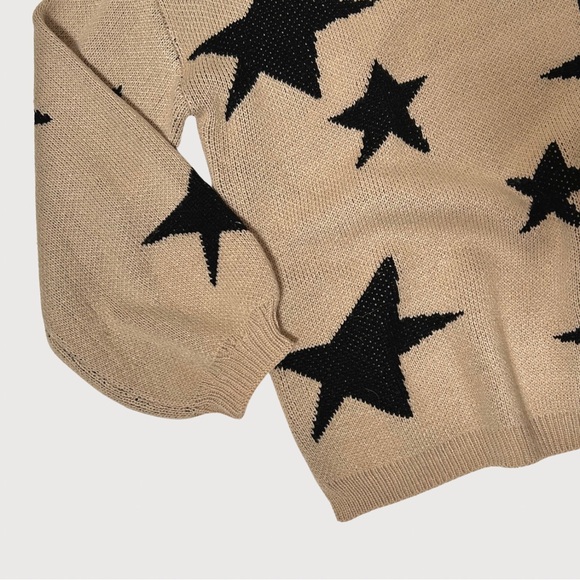 Black & Tan Star Sweater - Picture 5 of 7